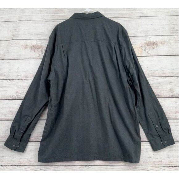 Toad&Co 100% Organic Cotton Button‎ Down Shirt Men's Size XXL Gray Long Sleeve - Picture 2 of 7